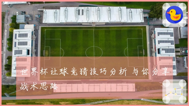 世界杯让球竞猜技巧分析 与你分享战术思路